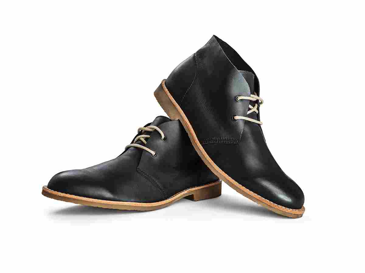 Limited edition black leather boots